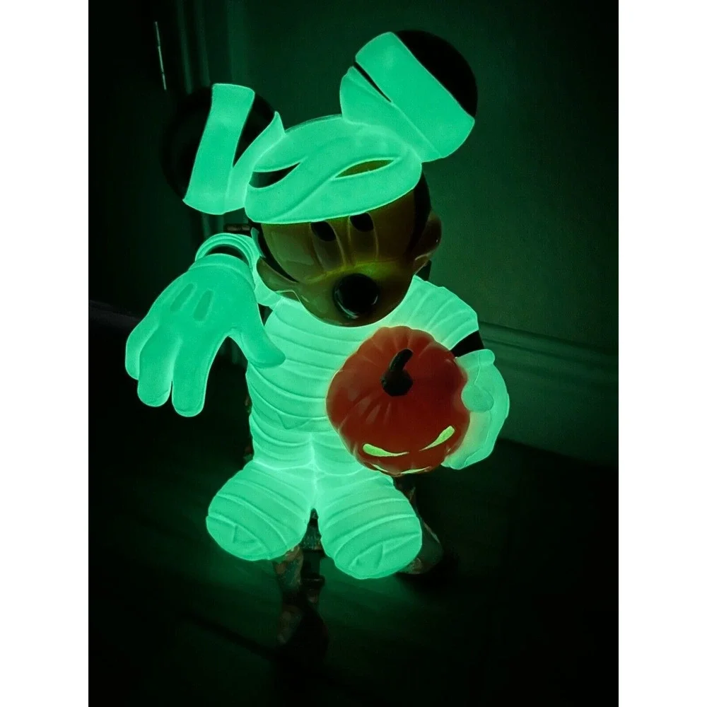 2022 Disney Parks Glow in the Dark MICKEY MOUSE Mummy Halloween Popcorn Bucket N